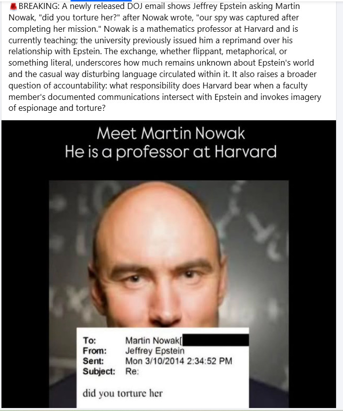 Martin Nowak bajo escrutinio en medio de conexiones con Epstein y correos electrónicos controvertidos