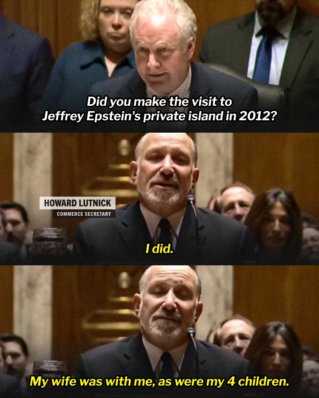 Commerce Secretary Howard Lutnick Admits Travel To Epstein’s Island