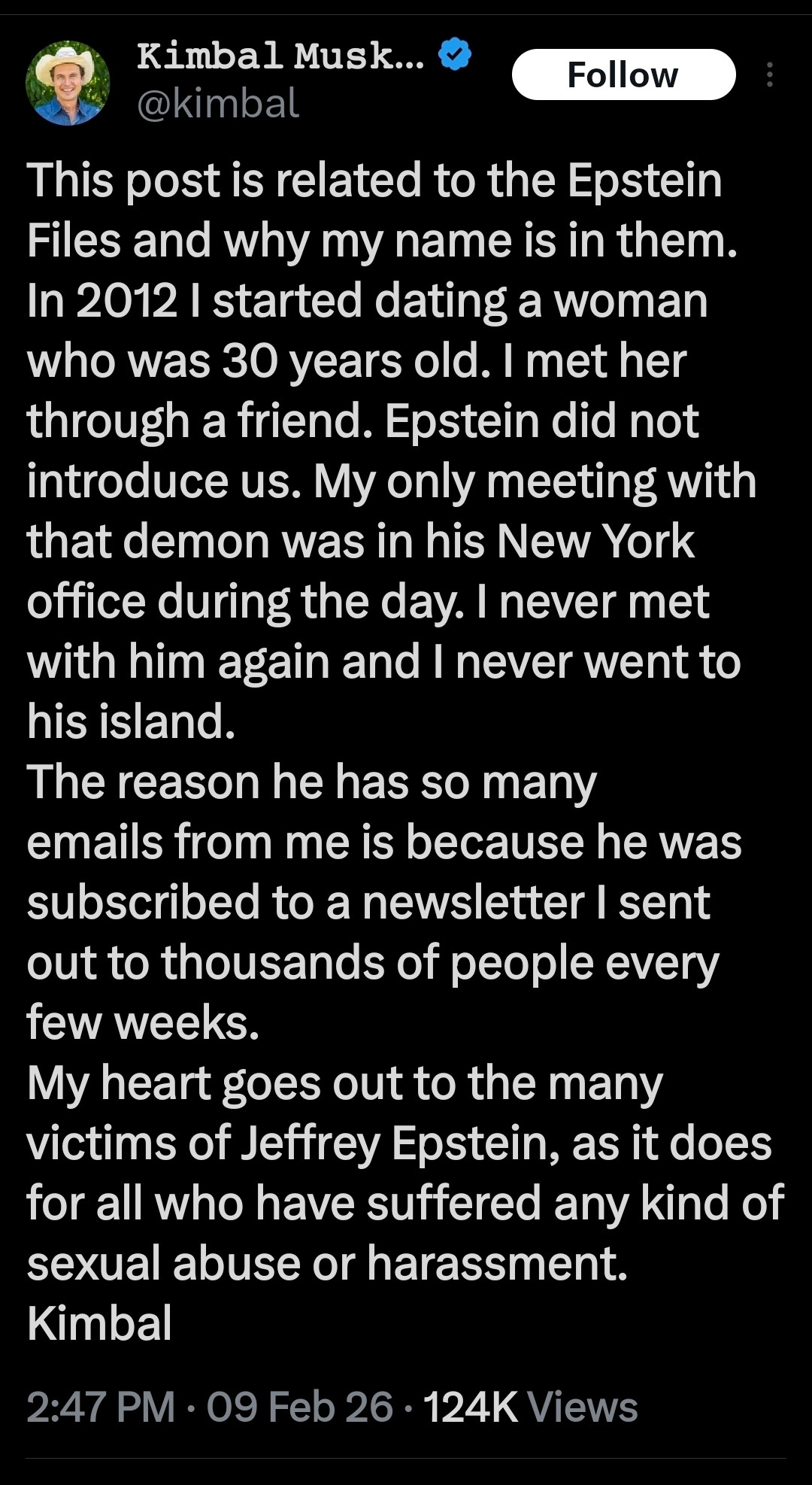 Kimbal Musk – Musk Brother Received Women From Epstein